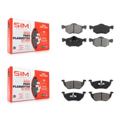 Front Rear Semi-Metallic Brake Pads Kit For Ford Escape Mazda Tribute Mercury Mariner KSM-100367