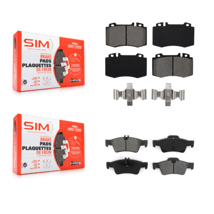 Front Rear Semi-Metallic Brake Pads Kit For Mercedes-Benz E350 SL500 SL550 E500 CLS550 KSM-100369