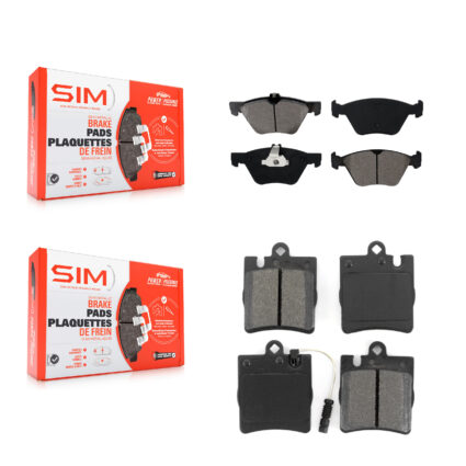Front Rear Semi-Metallic Brake Pads Kit For Mercedes-Benz E320 CLK320 CLK430 E430 KSM-100371