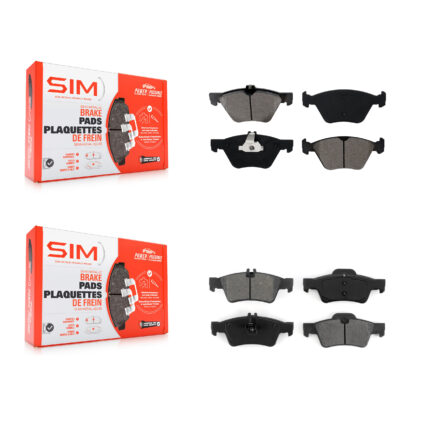 Front Rear Semi-Metallic Brake Pads Kit For Mercedes-Benz E350 E320 E300 KSM-100372