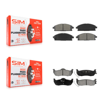 Front Rear Semi-Metallic Brake Pads Kit For 2004 Nissan Pathfinder KSM-100373