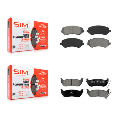 Front Rear Semi-Metallic Brake Pads Kit For 2003-2007 Jeep Liberty KSM-100377