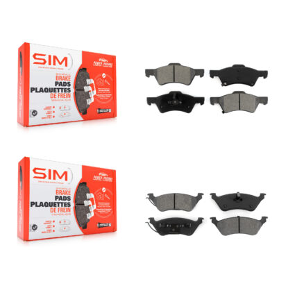 Front Rear Semi-Metallic Brake Pads Kit For Dodge Grand Caravan Chrysler Town & Country KSM-100378