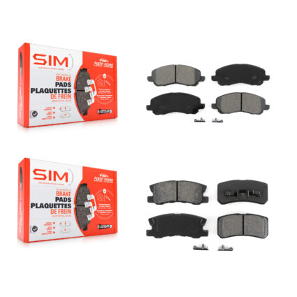 Front Rear Semi-Metallic Brake Pad Kit For Jeep Mitsubishi Patriot Lancer Compass Sebring KSM-100384