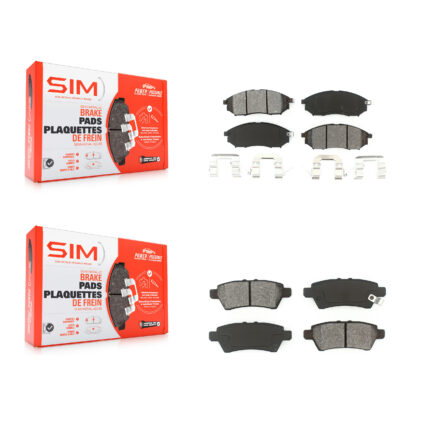 Front Rear Semi-Metallic Brake Pads Kit For 2008-2012 Nissan Pathfinder 5.6L KSM-100392