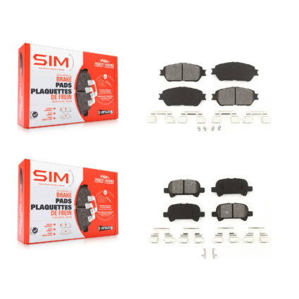 Front Rear Semi-Metallic Brake Pads Kit For Toyota Camry Solara Avalon KSM-100397