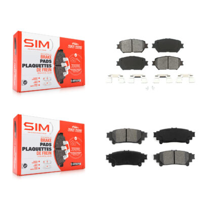 Front Rear Semi-Metallic Brake Pads Kit For 2014 Lexus IS250 C F Sport KSM-100401