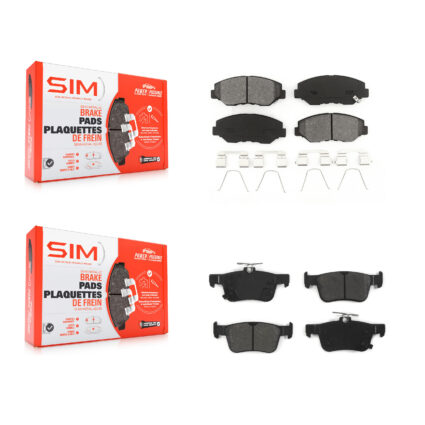 Front Rear Semi-Metallic Brake Pads Kit For Honda Civic KSM-100407