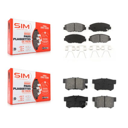 Front Rear Semi-Metallic Brake Pads Kit For Honda Civic Accord CR-V Element Acura ILX KSM-100408