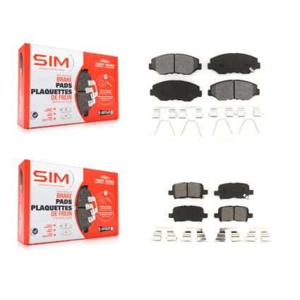 Front Rear Semi-Metallic Brake Pads Kit For 2003-2008 Honda Pilot KSM-100409
