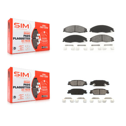 Front Rear Semi-Metallic Brake Pads Kit For Pontiac Grand Prix Cadillac CTS STS KSM-100418