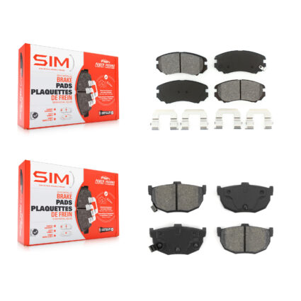 Front Rear Semi-Metallic Brake Pads Kit For Hyundai Tiburon KSM-100421