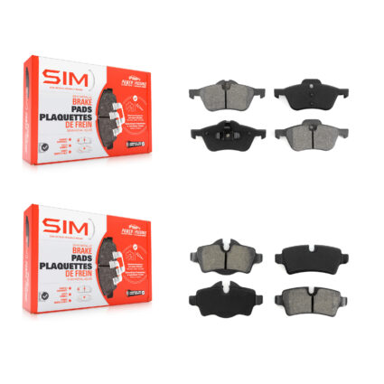 Front Rear Semi-Metallic Brake Pads Kit For Mini Cooper With 276mm Diameter Rotor KSM-100430