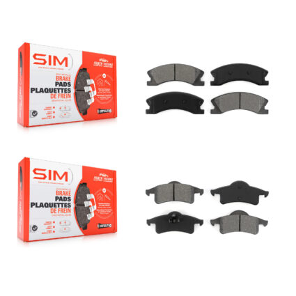 Front Rear Semi-Metallic Brake Pads Kit For Jeep Grand Cherokee KSM-100432