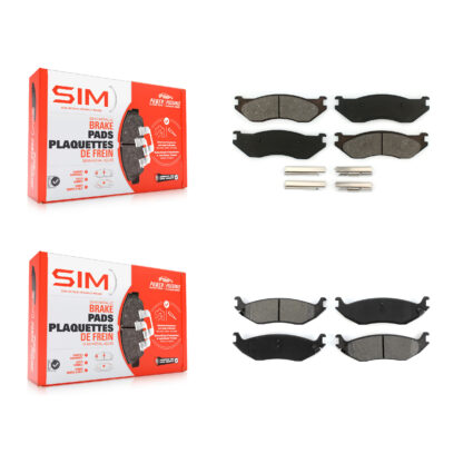 Front Rear Semi-Metallic Brake Pads Kit For Dodge Ram 1500 KSM-100443