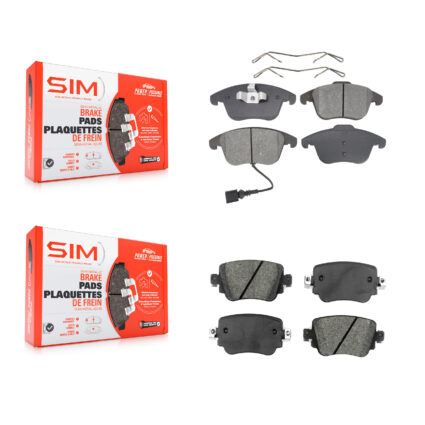 Front Rear Semi-Metallic Brake Pads Kit For Volkswagen Passat Audi Q3 Quattro KSM-100453