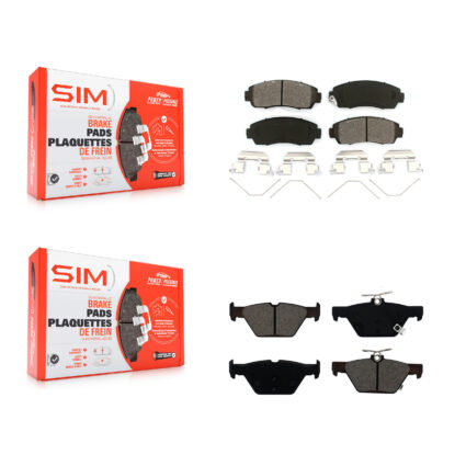 Front Rear Semi-Metallic Brake Pads Kit For 2016-2019 Subaru Legacy 2.5L KSM-100457
