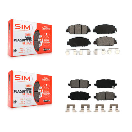 Front Rear Semi-Metallic Brake Pads Kit For 2016-2022 Honda HR-V KSM-100461