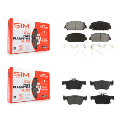 Front Rear Semi-Metallic Brake Pads Kit For Honda Civic KSM-100462