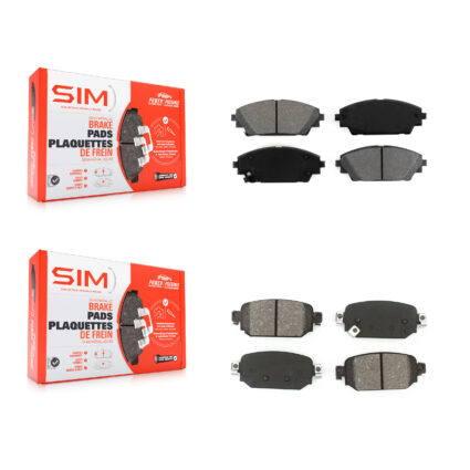 Front Rear Semi-Metallic Brake Pads Kit For 2019-2022 Mazda CX-3 KSM-100464