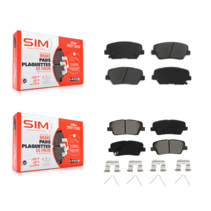 Front Rear Semi-Metallic Brake Pads Kit For Kia Sorento Hyundai Santa Fe Sport KSM-100469