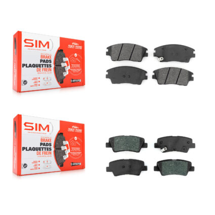 Front Rear Semi-Metallic Brake Pads Kit For 2017-2020 Hyundai Elantra 1.6L KSM-100471