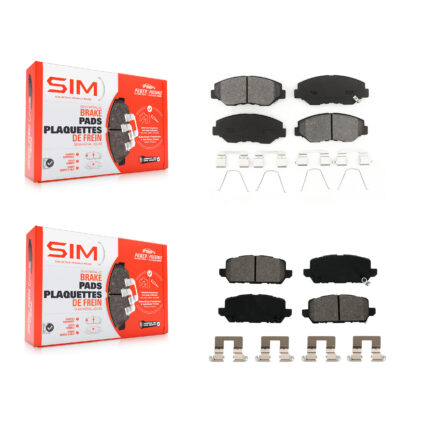Front Rear Semi-Metallic Brake Pads Kit For 2016 Honda CR-Z KSM-100477
