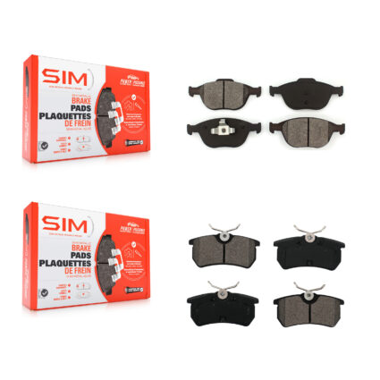 Front Rear Semi-Metallic Brake Pads Kit For Ford Focus SVT KSM-100478