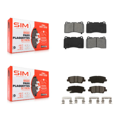 Front Rear Semi-Metallic Brake Pads Kit For Cadillac ATS CTS KSM-100486