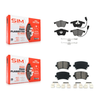 Front Rear Semi-Metallic Brake Pads Kit For Audi A4 Quattro Volkswagen Passat CC A6 TT A3 KSM-100491