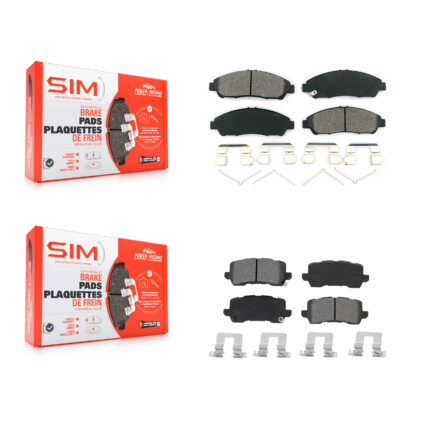 Front Rear Semi-Metallic Brake Pads Kit For 2014-2020 Acura RLX Sport Hybrid SH-AWD KSM-100501