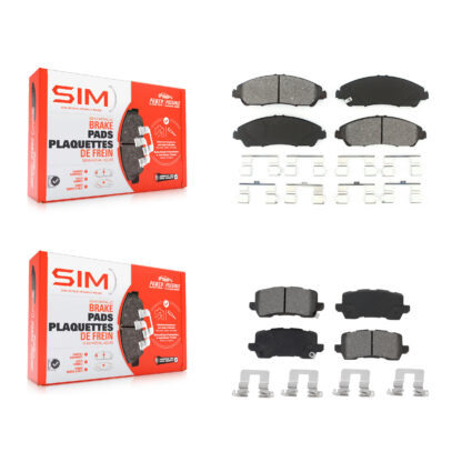 Front Rear Semi-Metallic Brake Pads Kit For 2017-2020 Acura MDX KSM-100515