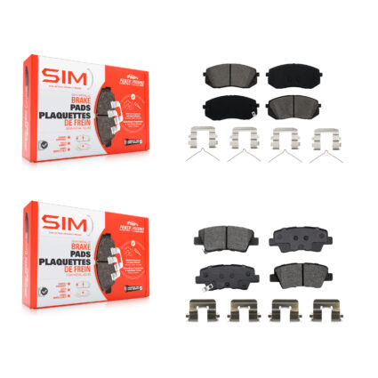 Front Rear Semi-Metallic Brake Pads Kit For Hyundai Kona Electric Sonata Kia Optima Niro KSM-100520