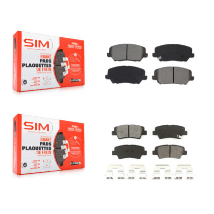 Front Rear Semi-Metallic Brake Pads Kit For Kia Forte Forte5 KSM-100522