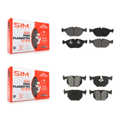 Front Rear Semi-Metallic Brake Pads Kit For BMW Z8 750iL KSM-100541