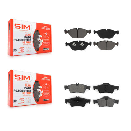 Front Rear Semi-Metallic Brake Pads Kit For Mercedes-Benz E350 S430 E500 S500 AWD KSM-100542