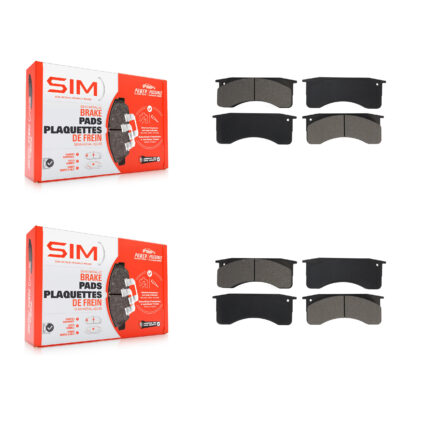 Front Rear Semi-Metallic Brake Pad Kit For IC Corporation International CE School Bus 268 KSM-100546