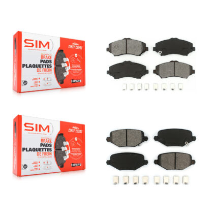 Front Rear Semi-Metallic Brake Pads Kit For Dodge Grand Caravan Chrysler Town & Country KSM-100552