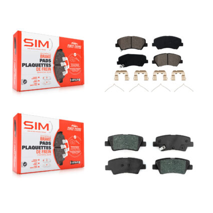 Front Rear Semi-Metallic Brake Pads Kit For Kia Rio Hyundai Accent KSM-100553