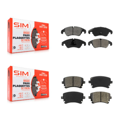 Front Rear Semi-Metallic Brake Pads Kit For 2013-2014 Audi A4 allroad KSM-100555