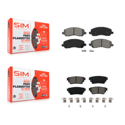 Front Rear Semi-Metallic Brake Pads Kit For Mitsubishi Outlander KSM-100559