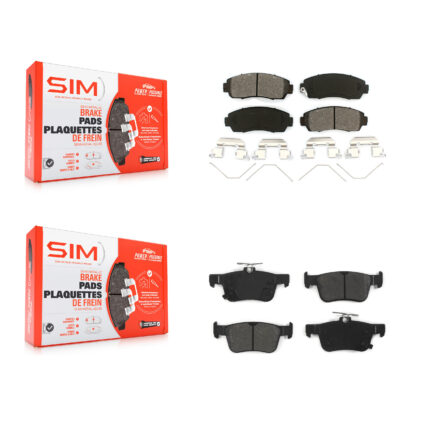 Front Rear Semi-Metallic Brake Pads Kit For 2019-2021 Acura RDX KSM-100569