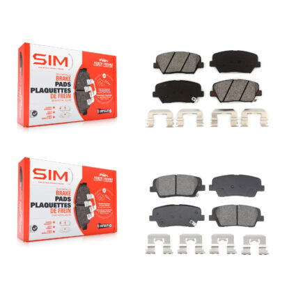 Front Rear Semi-Metallic Brake Pads Kit For Hyundai Santa Fe Sport Kia Sorento KSM-100581