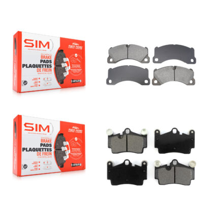 Front Rear Semi-Metallic Brake Pads Kit For Porsche Cayenne KSM-100583