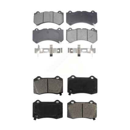 Front Rear Semi-Metallic Brake Pads Kit For Dodge Charger Challenger Chevrolet Camaro CTS KSM-100584