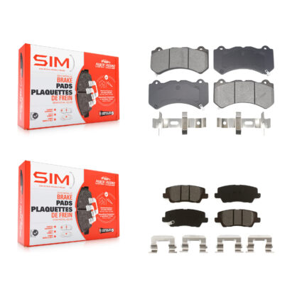 Front Rear Semi-Metallic Brake Pads Kit For Cadillac CTS KSM-100585