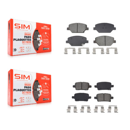 Front Rear Semi-Metallic Brake Pads Kit For Chevrolet Equinox GMC Terrain Buick LaCrosse KSM-100596