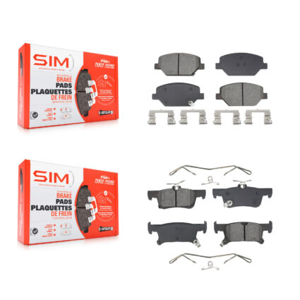 Front Rear Semi-Metallic Brake Pads Kit For Buick Envision With 288mm Diameter Rotor KSM-100597