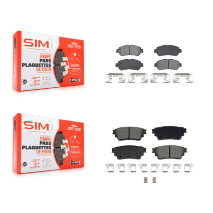 Front Rear Semi-Metallic Brake Pads Kit For 2021-2023 Nissan Kicks Drum rear brakes KSM-100601