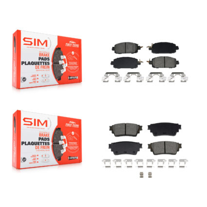 Front Rear Semi-Metallic Brake Pads Kit For 2021-2023 Nissan Kicks Disc rear brakes KSM-100602